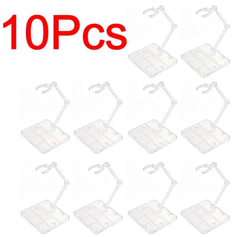 10PCS Gundam Figure Display Stand HG RG SD SHF 1/144 Model Figure Display Stand Babs 10Pcs Clear
