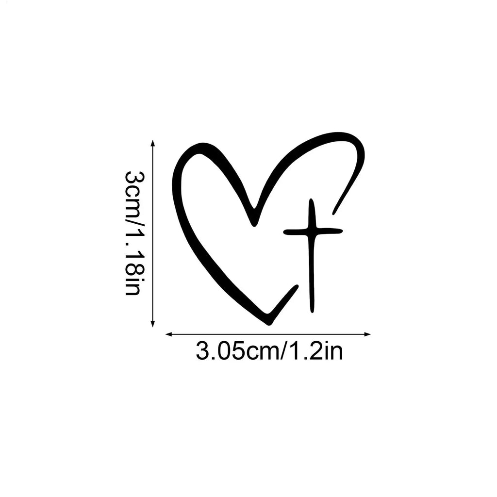 2Pcs Heart Pattern Car Mirror Stickers – Waterproof Decals Car Mirror Decal Babs