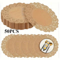 50Pcs Kraft Paper Disposable Placemats – Party Table Mats Disposable Placemats Babs Brown