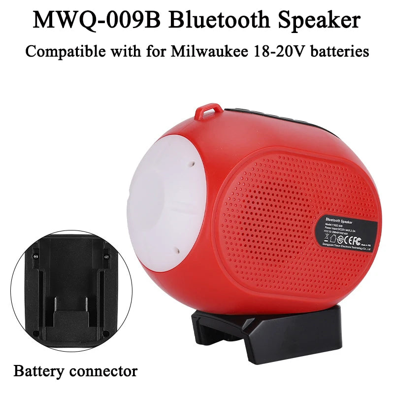 Jobsite Bluetooth Speaker for Makita/Bosch/Milwaukee 18-20V Battery Jobsite Bluetooth Speaker Babs For Milwaukee