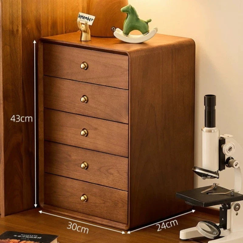 Solid Wood Retro Jewelry & Desktop Storage Box Organizer Wood Storage Organizer Babs 5 Layer