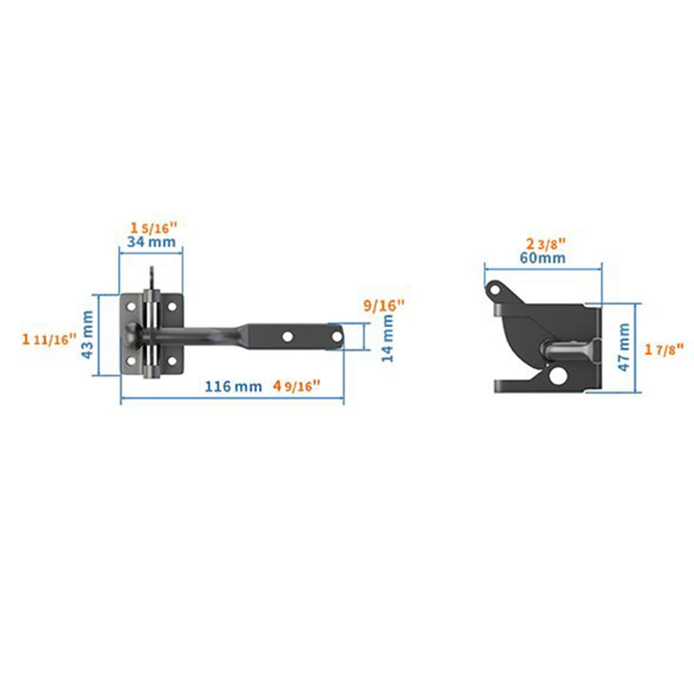 Heavy-Duty Self-Locking Gate Latch – Post Mounted Fence Bolt Gate Latch Babs