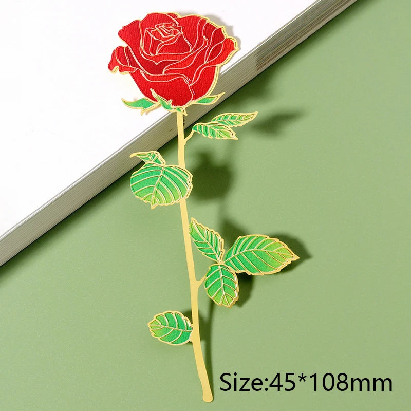 Vintage Rose Metal Bookmark Tassel Book Clip | Student Gift Metal Bookmark Babs A1