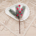 Christmas Berry Pinecone Pine Needle Artificial Sprigs 1/5pcs Christmas Artificial Sprig Babs Red 1PC