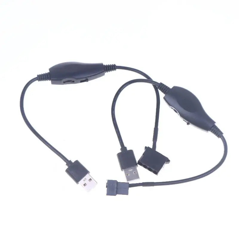 USB to 4-Pin PWM 5V–12V Fan Power Adapter Converter Cable Fan Power Adapter Cable Babs