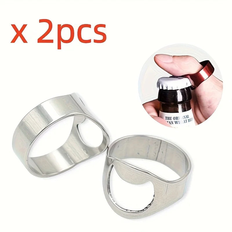 2-Pack Stainless Steel Finger Bottle Opener Set Bottle Opener Set Babs 2PCS