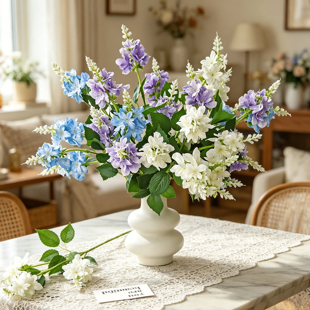 Artificial Silk Moundlily Flower Bouquet – Wedding & Home Decor Artificial Flower Bouquet Babs