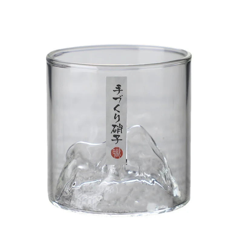 Mountain Range Whiskey Glass – 3D Borosilicate Drinkware Whiskey Glass Babs