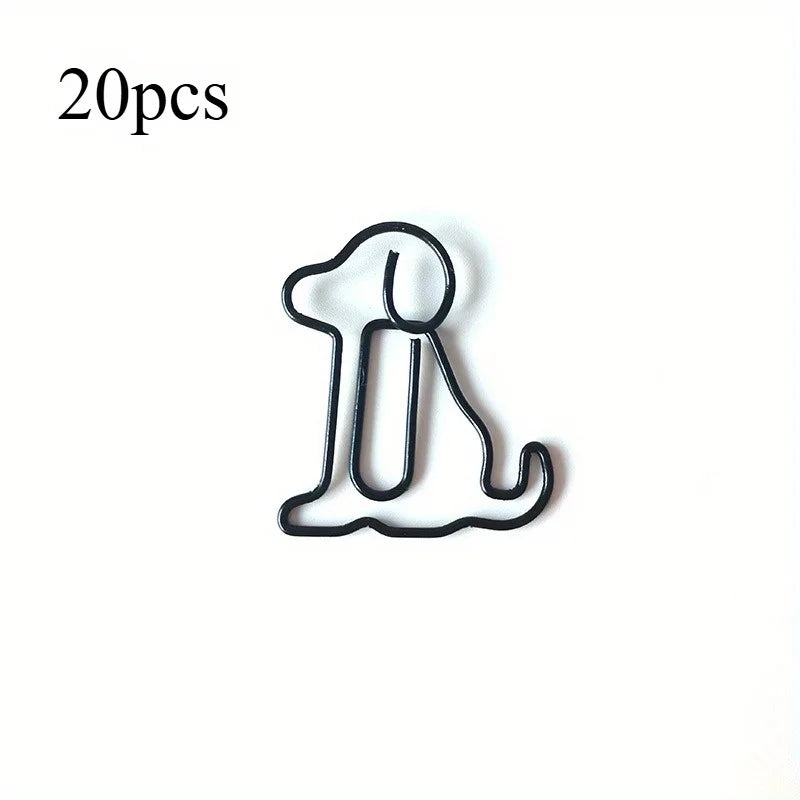 Colorful Dog Paper Clips – Cute Animal Office Organizer Animal Paper Clips Babs Black