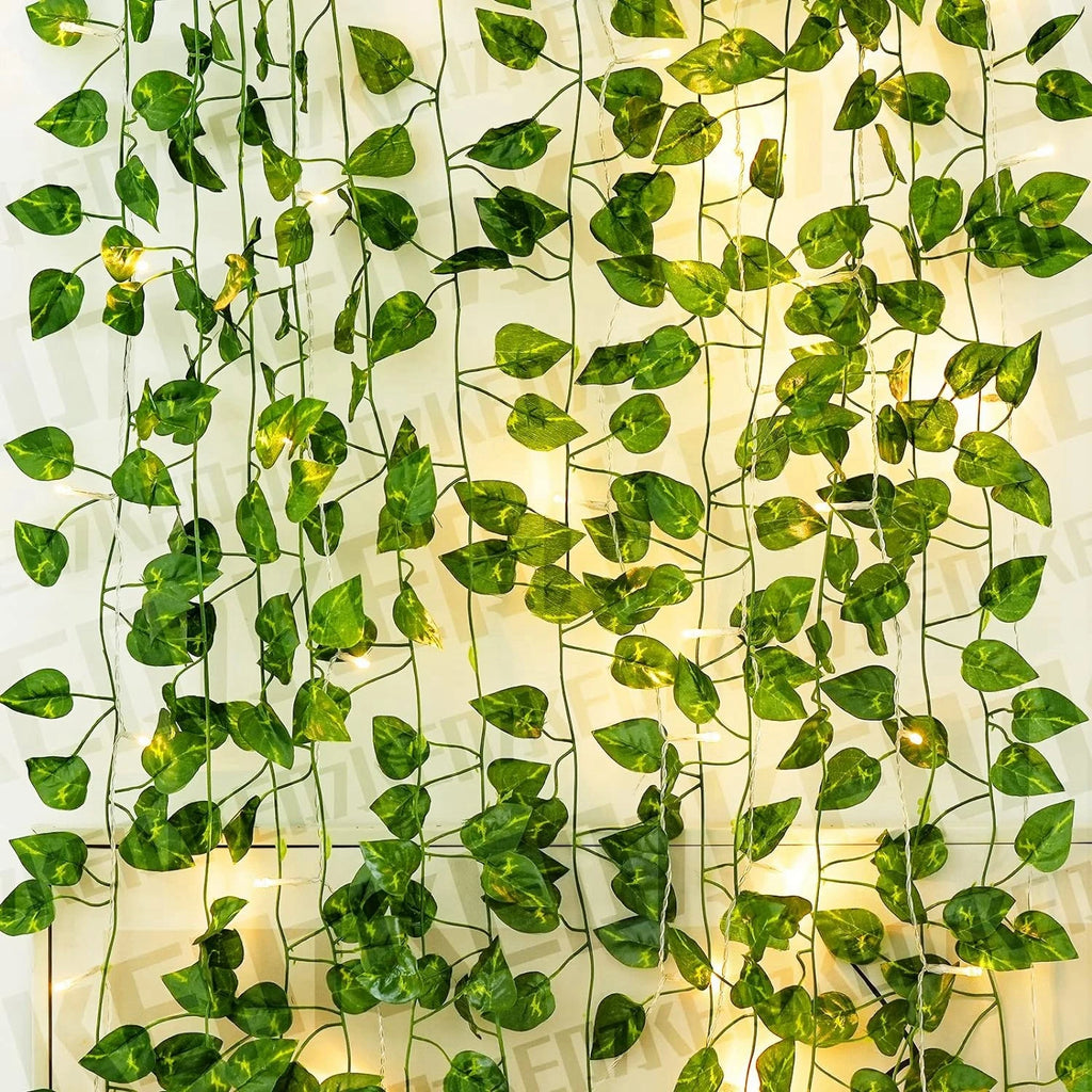 2M LED Artificial Green Vine – UV Protected Indoor & Outdoor Decor Artificial LED Vine Babs