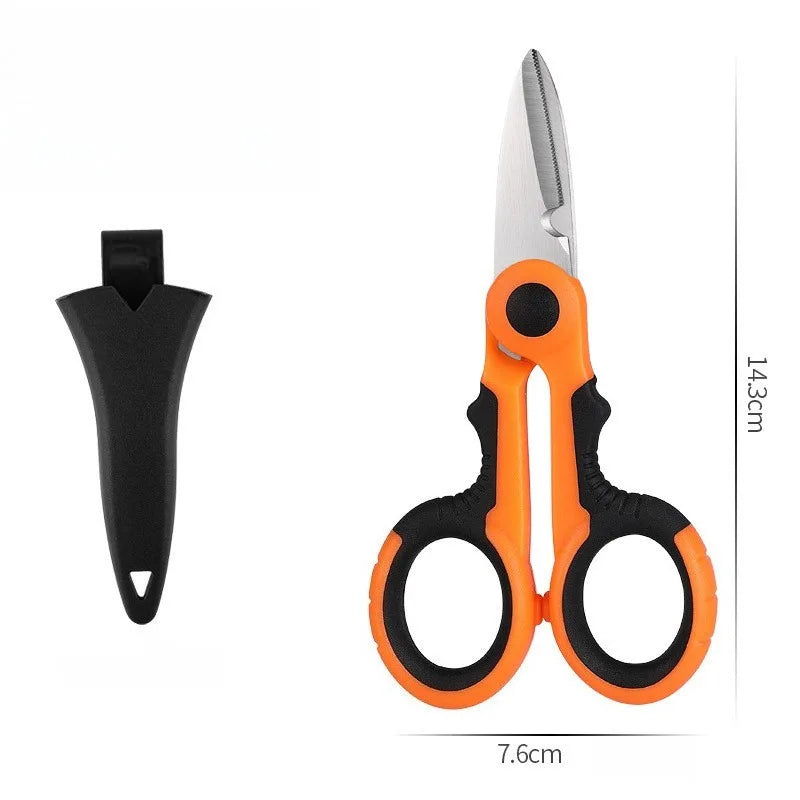 High Carbon Steel Electrician Scissors – Wire & Cable Cutting Electrician Scissors Babs Orange Black