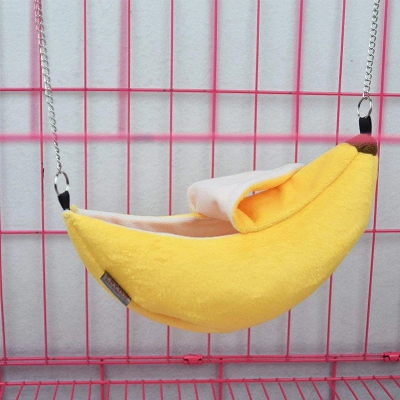 Banana Hammock Bed for Hamsters, Sugar Gliders & Small Pets Small Pet Hammock Bed Babs