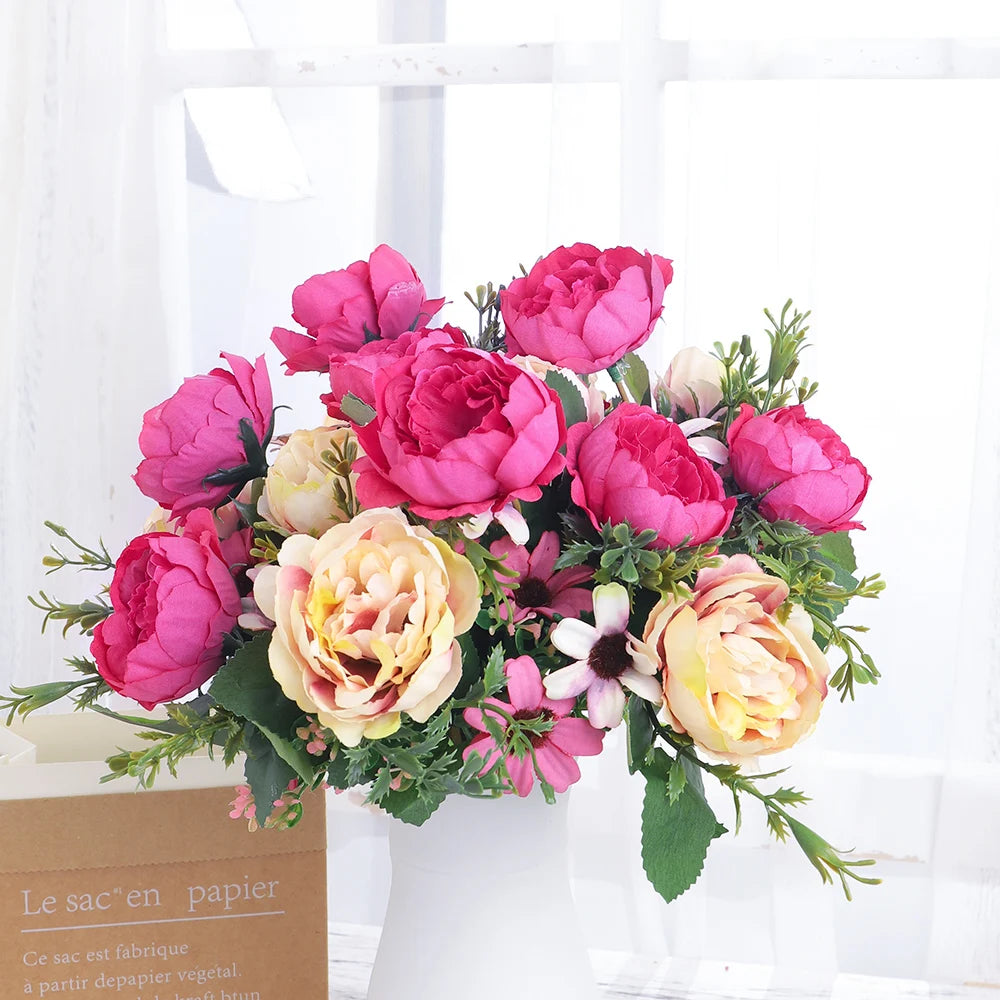 Silk Peony Artificial Flowers – Wedding & Home Garden Decor Artificial Silk Flowers Babs