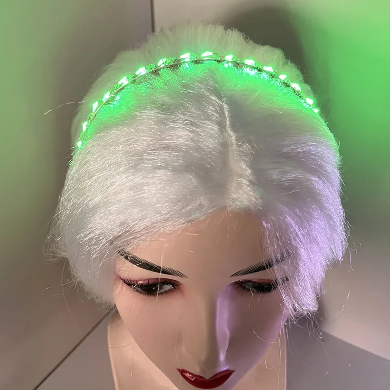 LED Glow Headband – Luminous Crown for Festivals & Weddings LED Glow Headband Babs green