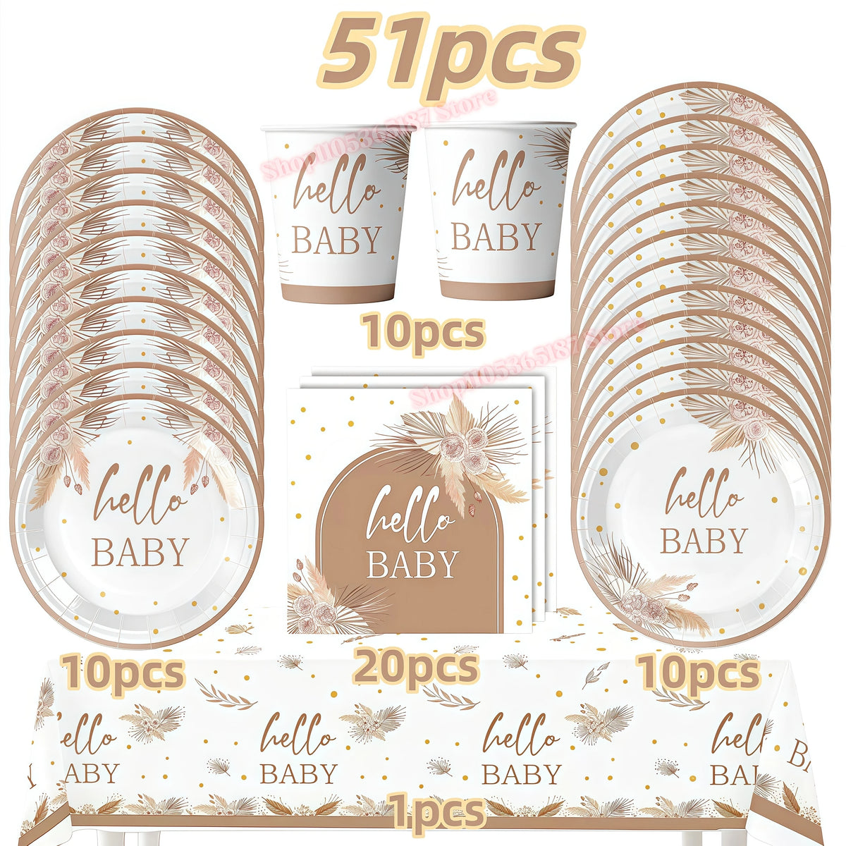 Hello Baby Gender Reveal Party Kit – Balloons, Banner & Decor