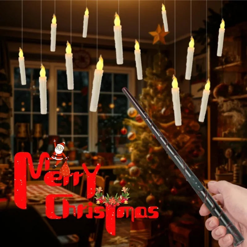 Floating Flameless LED Taper Candles with Magic Wand Remote LED Flameless Candles Babs
