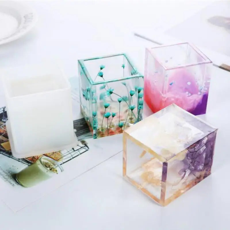 Silicone Resin Mold – DIY Dried Flower Pen Holder Craft Mould Resin Craft Mold Babs
