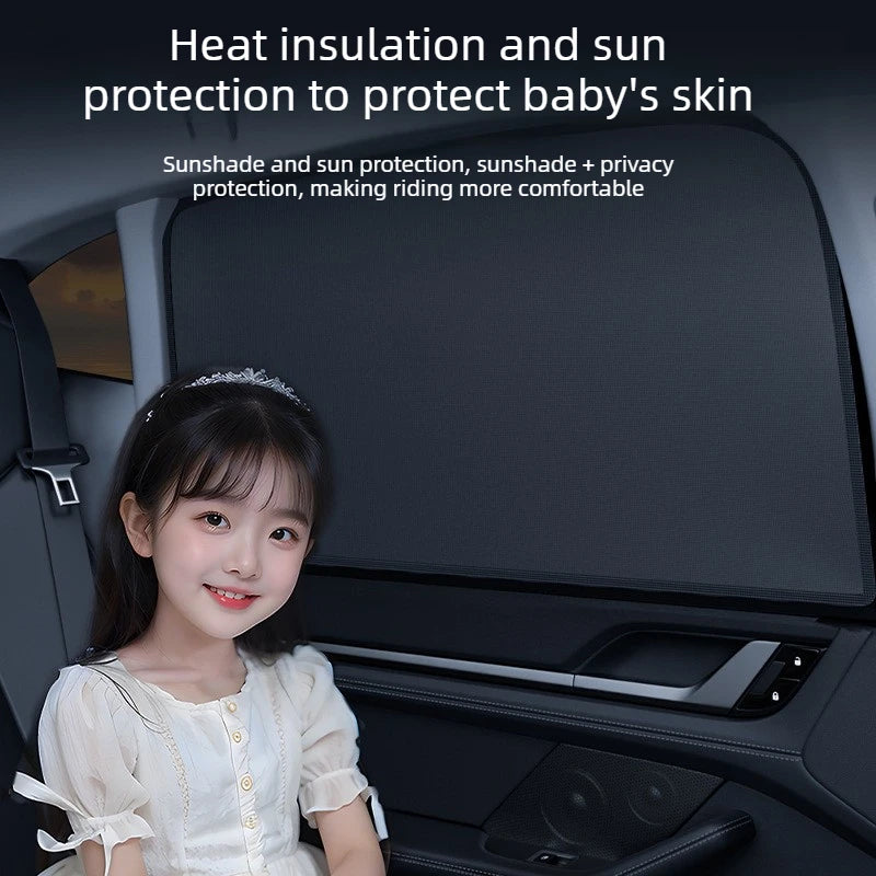 Magnetic Car Window Sunshade – UV & Heat Blocking Curtain Car Window Sunshade Babs