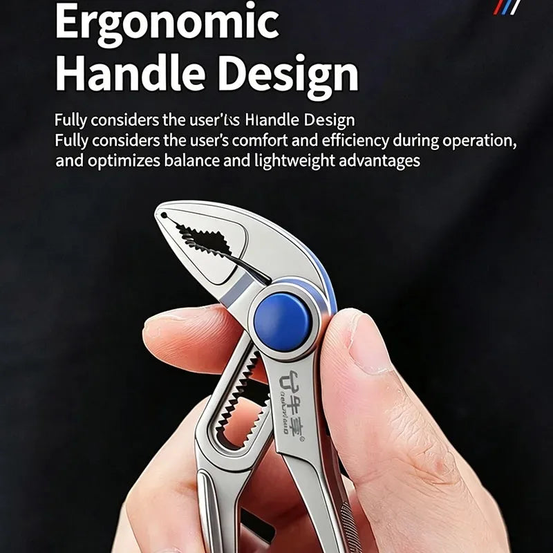 Mini Groove Joint Pliers | Push-Lock V-Jaw Fast Adjust Groove Joint Pliers Babs