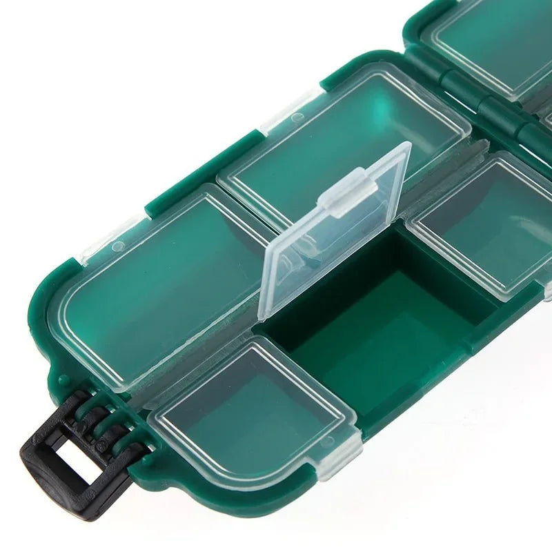 10-Compartment Fishing Tackle Box – Transparent Plastic Organizer Fishing Tackle Box Babs