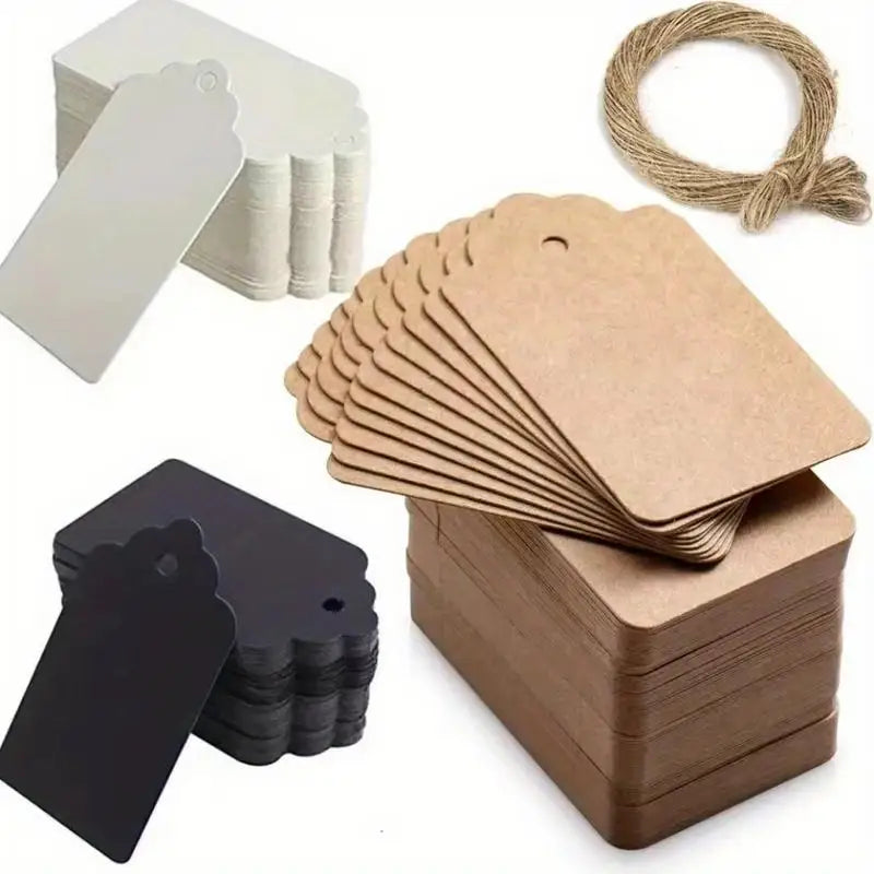100pcs Kraft Paper Gift Tags – Wedding, Christmas & Holiday Labels Kraft Paper Gift Tags Babs