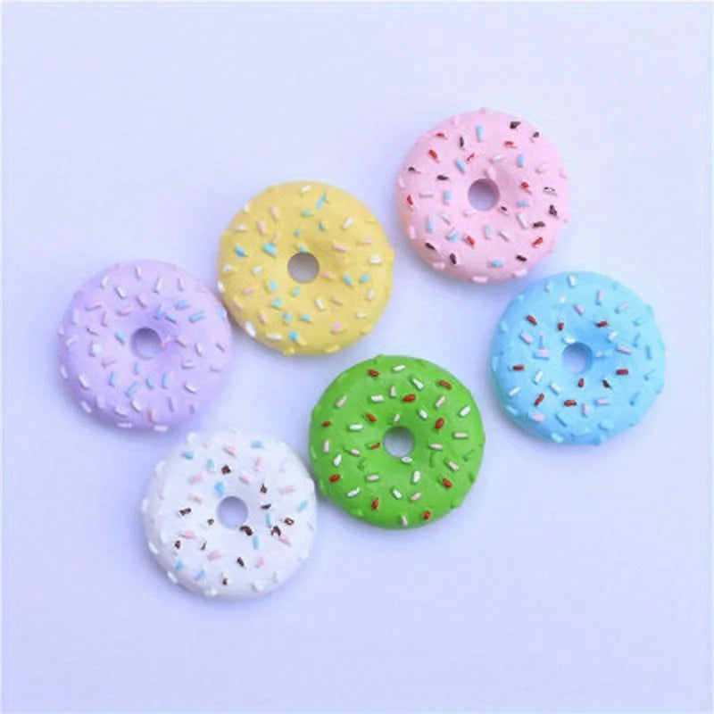 5-Pc Mini Resin Donut Set – Dollhouse Food Pretend Play Decor Dollhouse Accessories Babs