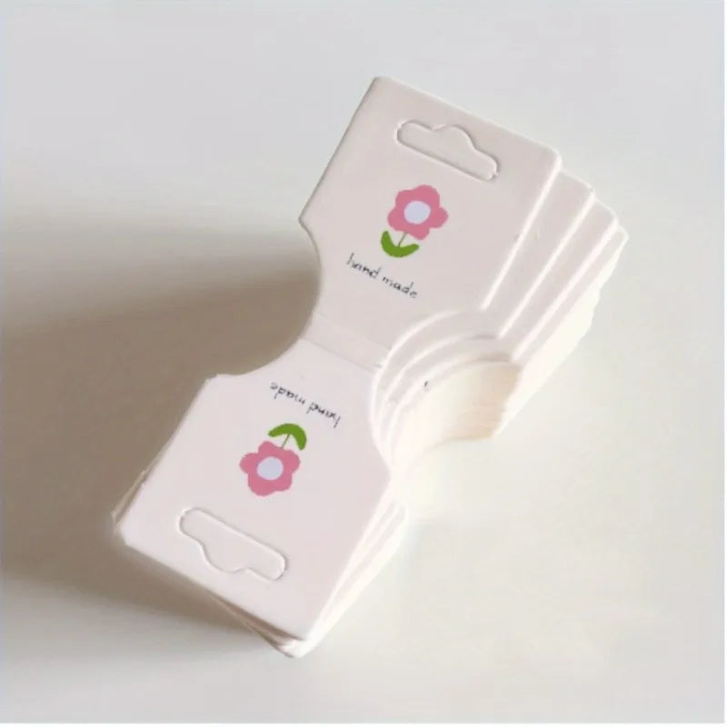 100pcs Floral Fold Jewelry Display Cards – Necklace & Bracelet Jewelry Display Cards Babs