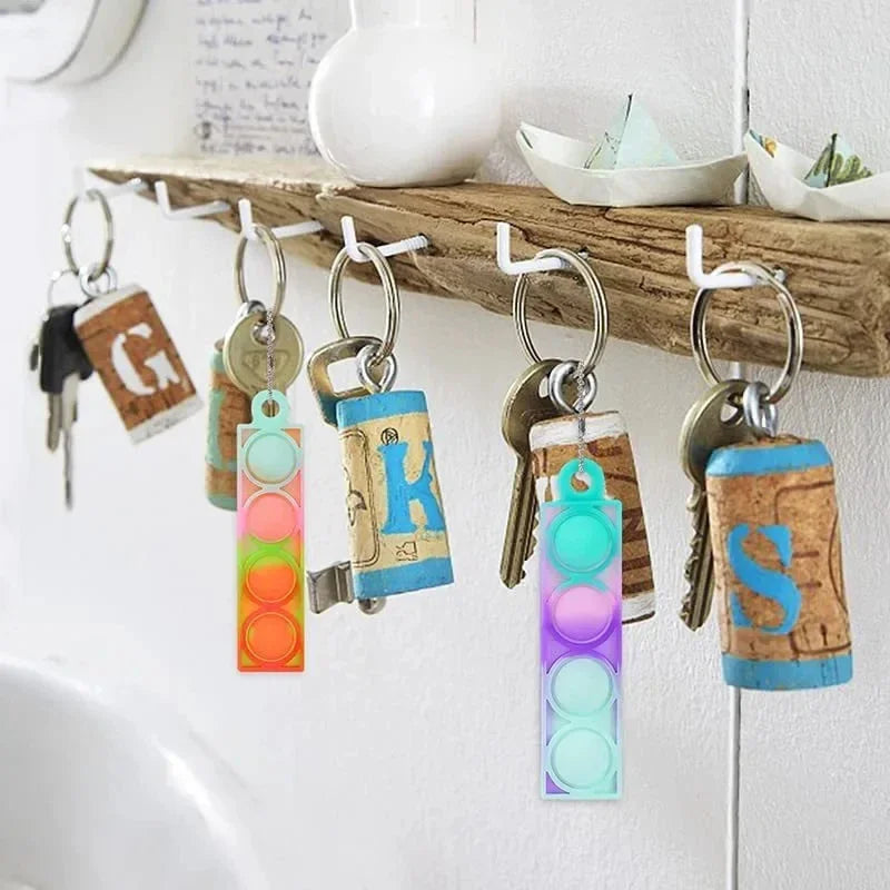 Mini Pop Keychain Fidget Toys – Kids Party Favors 10/30 Pcs Fidget Keychain Toy Babs