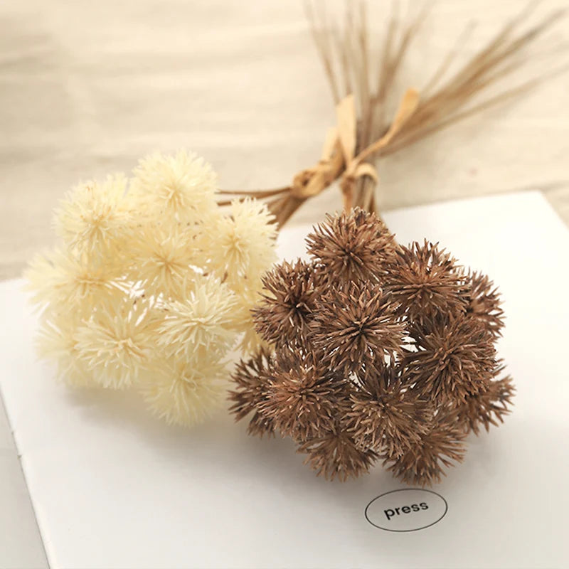 12pcs Artificial Pompon Mums Bouquet | Faux Fall Flowers Décor Artificial Flower Set Babs
