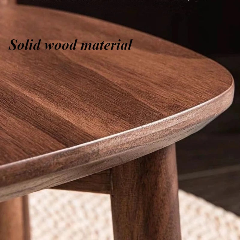 Nordic Walnut Wood Stool with Backrest – Modern Minimalist Chair Wooden Accent Stool Babs