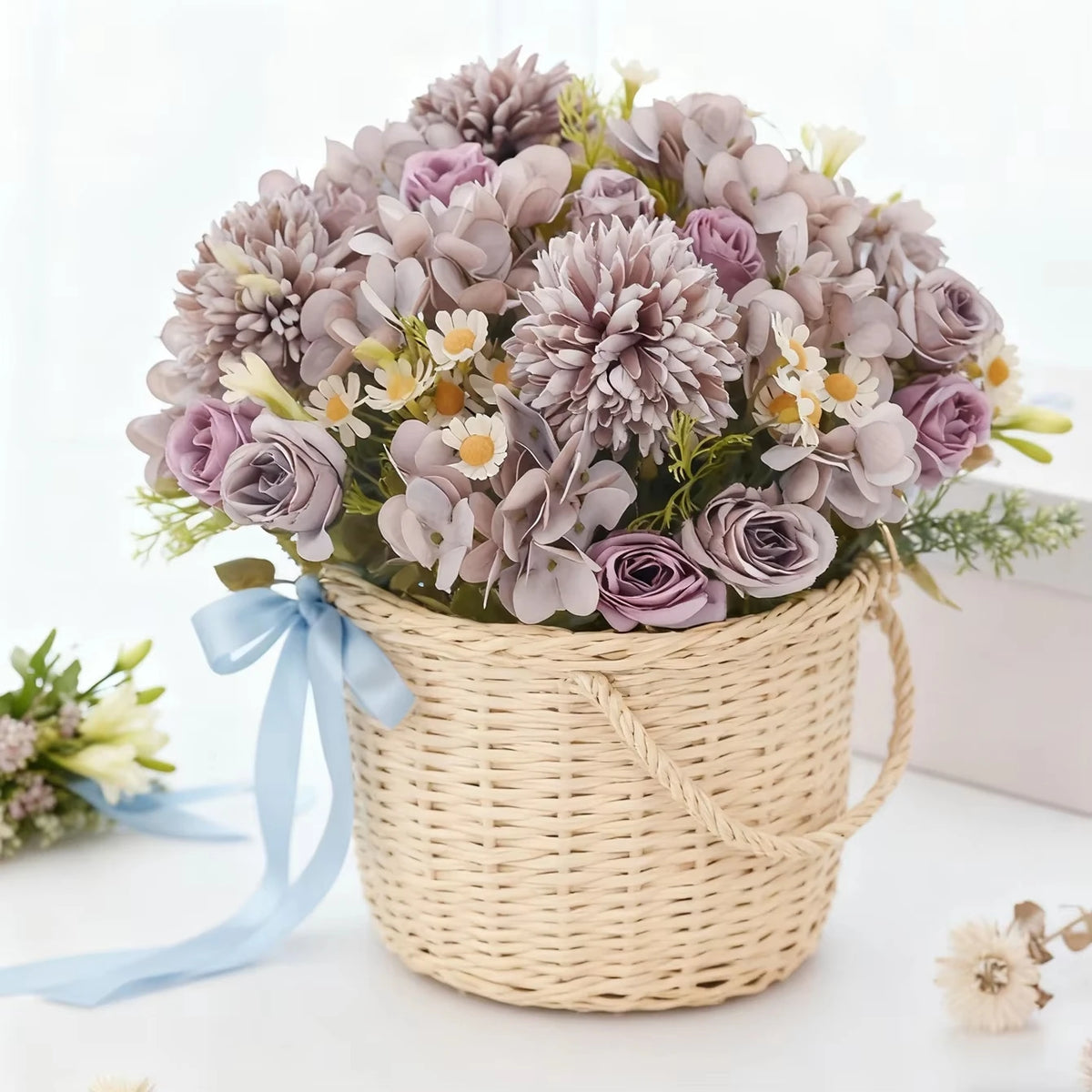 Artificial Chamomile Rose Bouquet – Wedding & Home Décor Artificial Flower Bouquet Babs