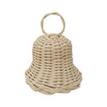 Rattan Woven Bell Pendant – Handmade Christmas Ornament Christmas Bell Ornament Babs Khaki One Size