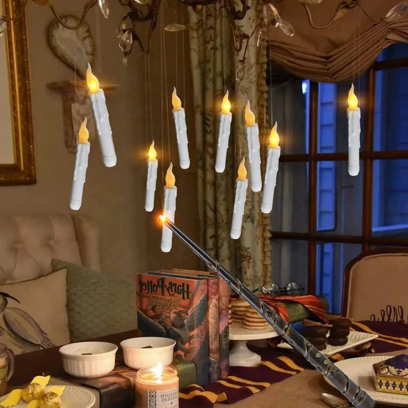 Floating Flameless LED Taper Candles with Magic Wand Remote LED Flameless Candles Babs