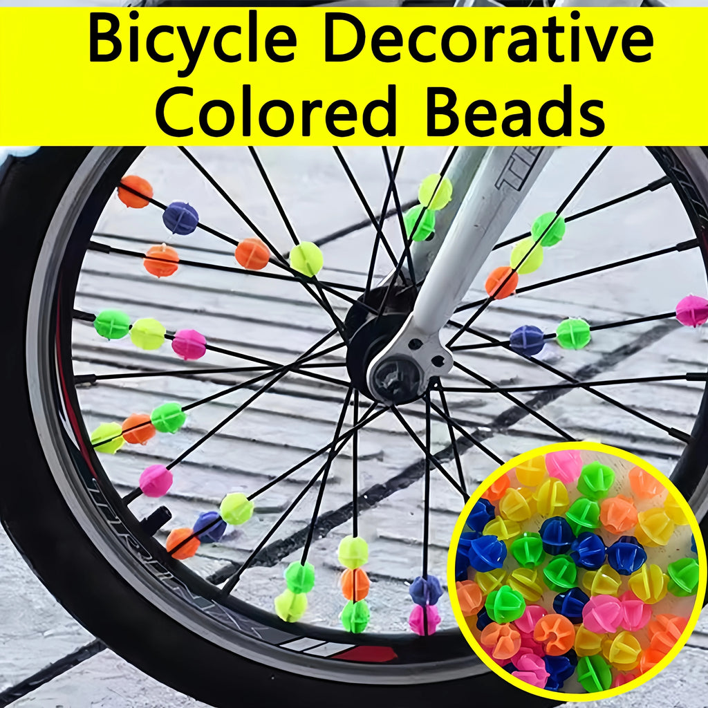 72 Colorful Bicycle Spoke Beads – Clip-On Wheel Decorations Bicycle Spoke Beads Babs