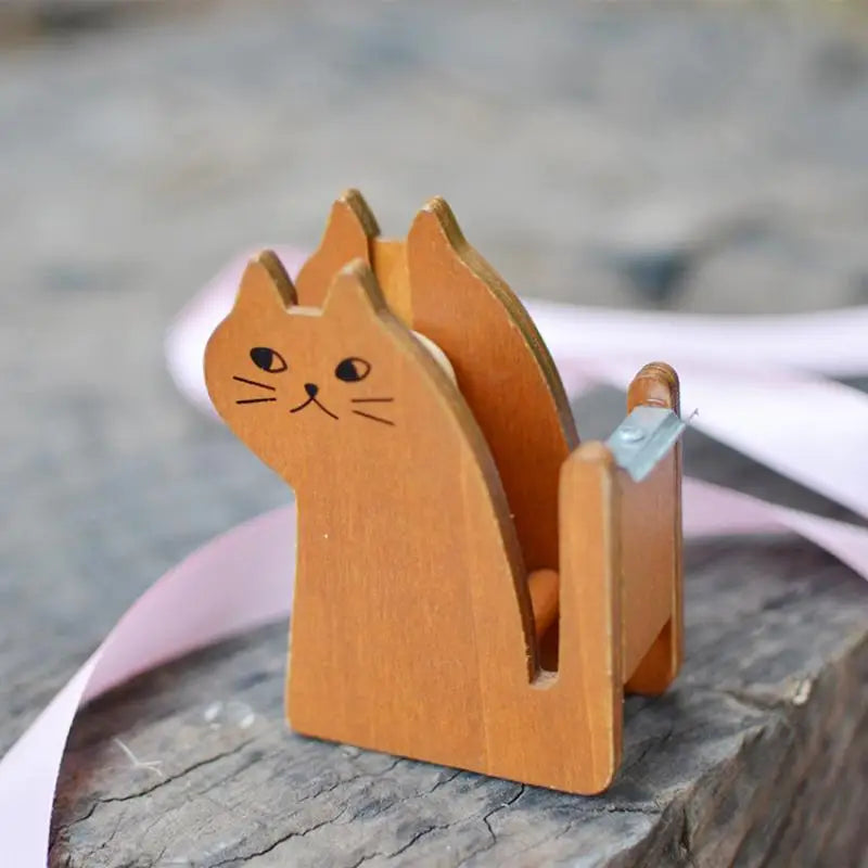 Wooden Animal Tape Dispenser – Squirrel & Whale Desk Design Tape Dispenser Babs A