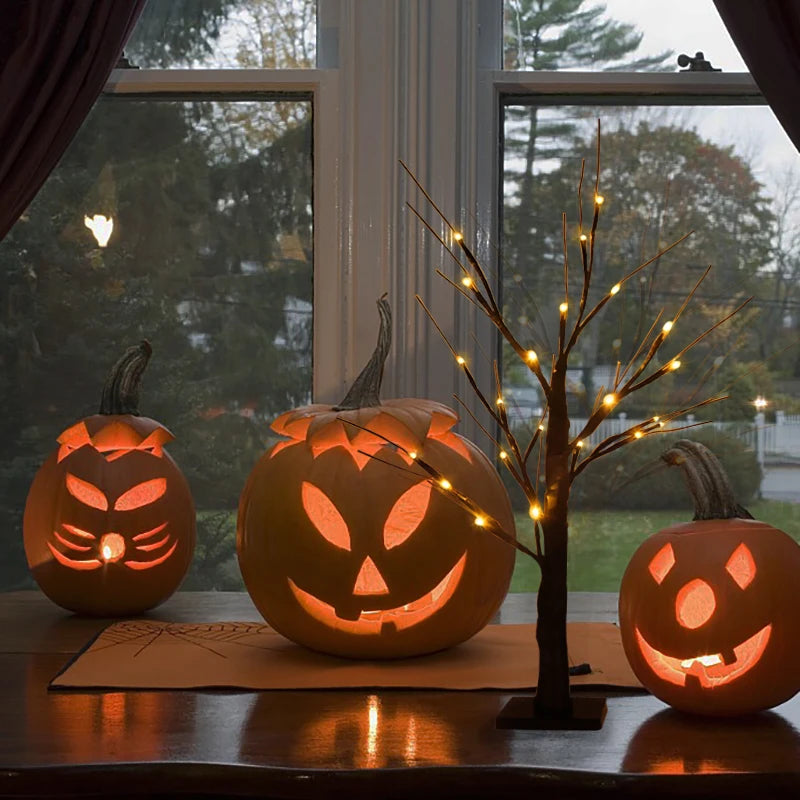 Halloween LED Birch Tree Light – Festive Table & Party Decor LED Holiday Decoration Babs