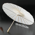 Handmade White Paper Umbrella – Wedding Decor & Photo Prop Decorative Umbrella Babs white 60cm 24K Solid Wood