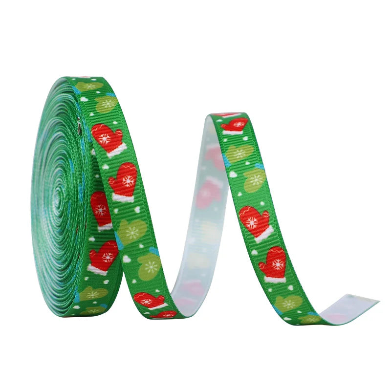 10 Yards 10mm Christmas Polyester Ribbon – Gift Bow DIY Crafts Craft Ribbon Babs D