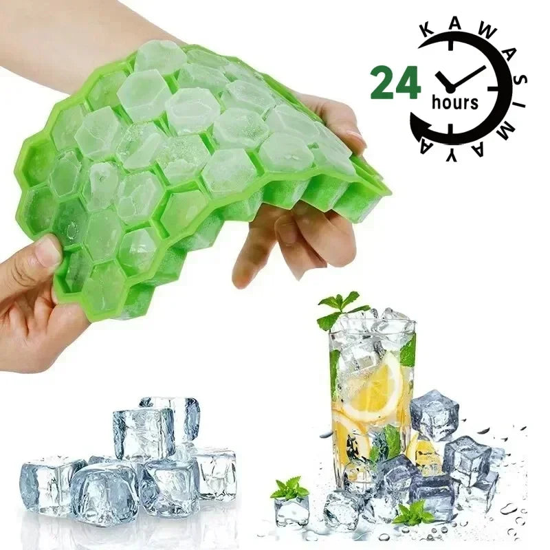 BPA-Free Silicone Ice Cube Mold with Lid – DIY Popsicle Tray Ice Cube Mold Babs