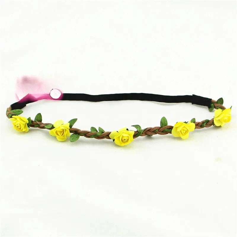 20pc Boho Floral Hair Wreath Headbands – Mix Colors Floral Hair Wreath Babs