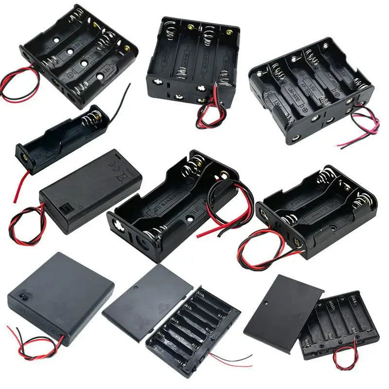 AA Battery Holder 1–4 Slot DIY Case with Leads | HUXUAN Battery Holder Case Babs