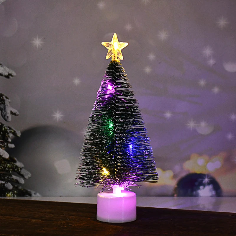 Luminous Mini Christmas Tree Desktop Ornaments – 1 or 3 Pack Christmas Tree Ornament Babs 1pcs random 17cm