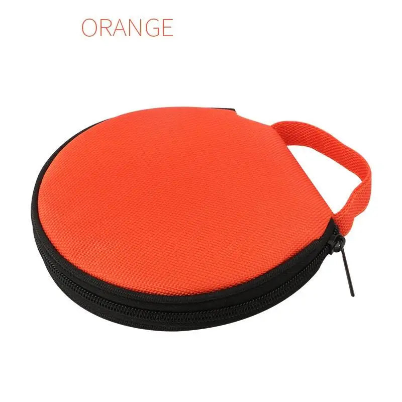 Round Oxford Cloth Portable Zippered Storage Case Organizer Portable Storage Case Babs Orange