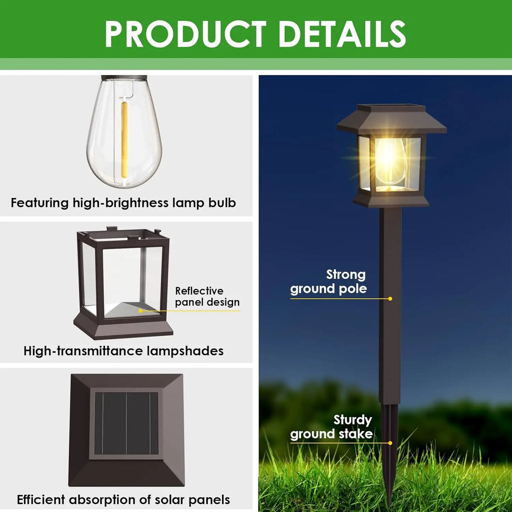 Solar Pathway Lights Outdoor Waterproof LED Garden Walkway Solar Pathway Lights Babs