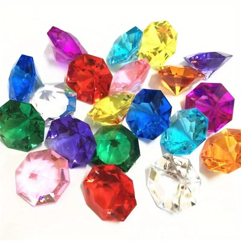 Rhinestone Acrylic Fish Tank Ornaments – 200pc Sparkling Decor Aquarium Ornament Babs