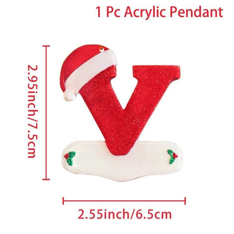 Christmas Acrylic Letter Pendants – Xmas Tree Ornaments 2024 Christmas Tree Ornament Babs V