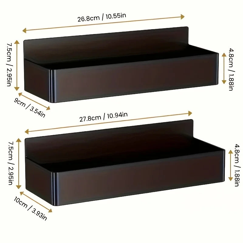 2-Pack Magnetic Spice Rack for Fridge – No-Tools Kitchen Shelf Magnetic Storage Rack Babs