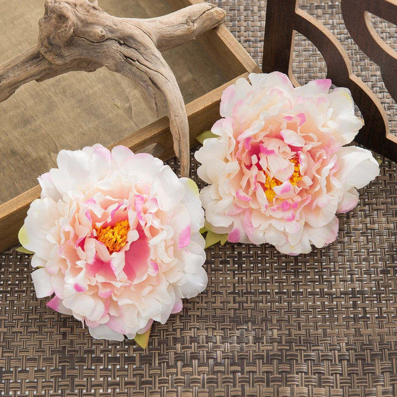 Silk Peony Artificial Flowers 10/20pcs – Wedding & Home Décor Artificial Silk Flowers Babs Light Pink 10 pcs