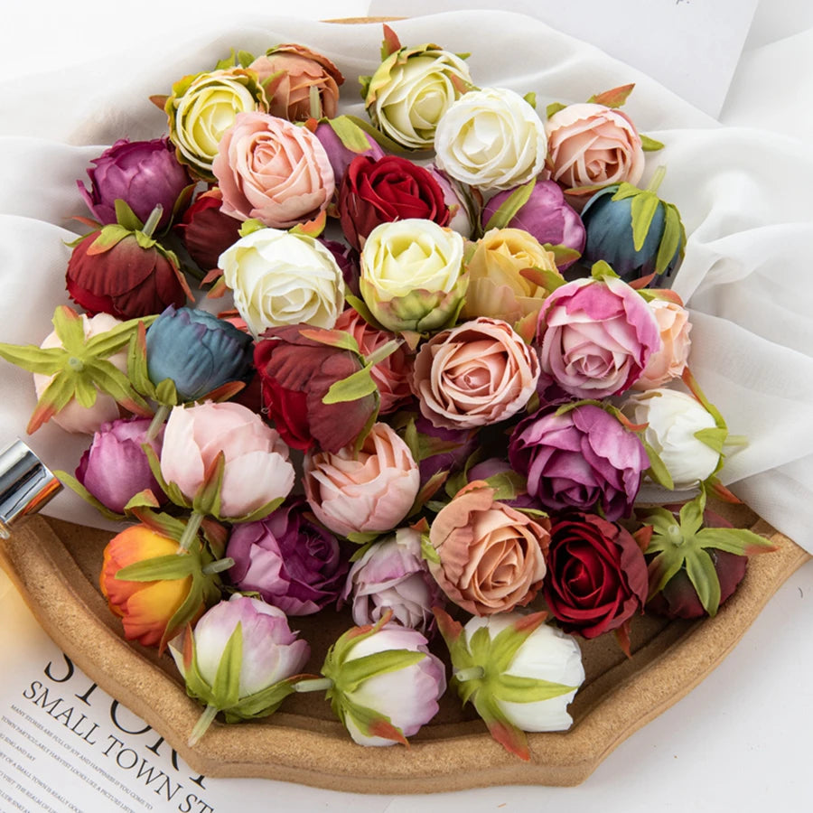 Silk Artificial Rose Flower Heads 10/20 Pcs – Wedding & Home Decor Artificial Silk Flowers Babs