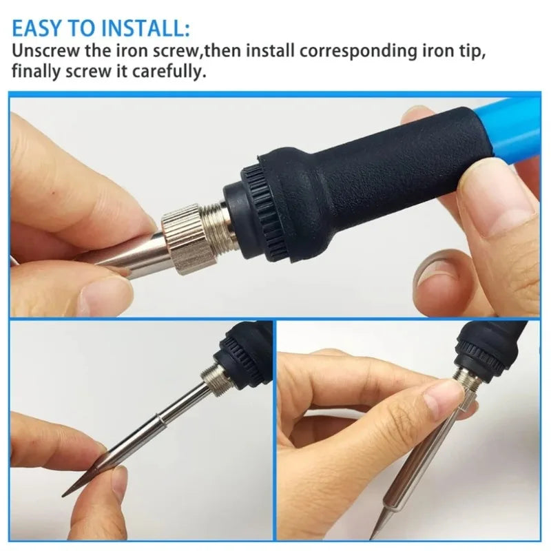 5pcs Lead-Free Soldering Iron Tips Set – I B K Universal Bits Soldering Iron Tips Babs